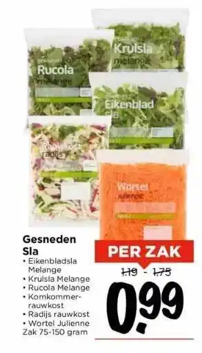 Vomar Voordeelmarkt Gesneden sla aanbieding