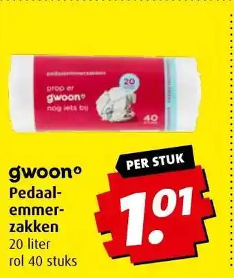 Boni G'woon pedaalemmerzakken aanbieding