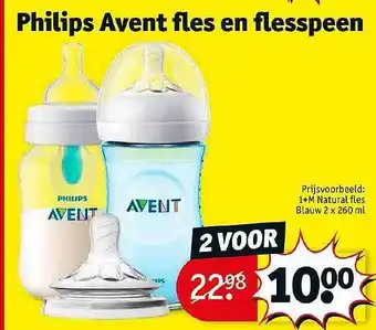 Kruidvat Philips avent fles en flesspeen aanbieding