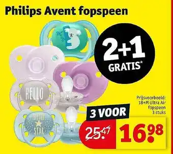 Kruidvat Philips avent fopspeen aanbieding