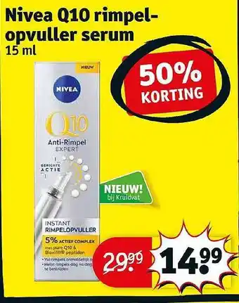 Kruidvat Nivea q10 rimpelopvuller serum aanbieding