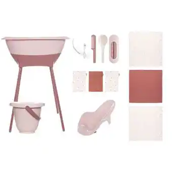 Pink or Blue Luma ® babycare badset met mousseline doekjes in bloesemroze vanaf de geboorte aanbieding