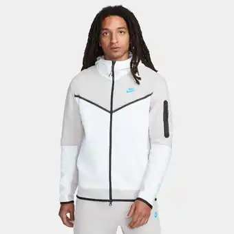 Nike Nike sportswear tech fleece hoodie met rits voor heren - grijs aanbieding