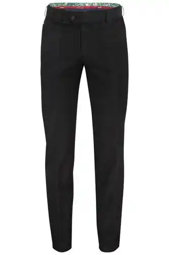 Schulte Herenmode Meyer pantalon  flatfront zwart roma aanbieding