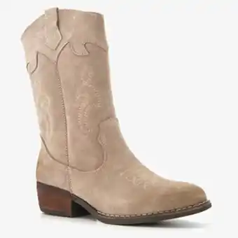 Scapino Twoday suede meisjes western laarzen beige aanbieding