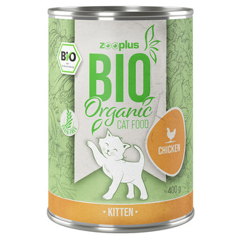 Zooplus 12x400g kitten kip met pompoen zooplus bio kattenvoer aanbieding