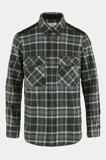 Bever Fjällräven övik twill ls overhemd zwart aanbieding