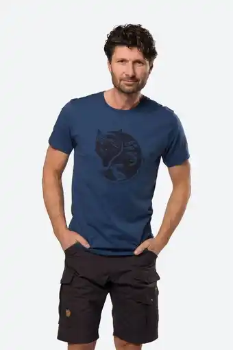 Bever Fjällräven arctic fox tee blauw aanbieding