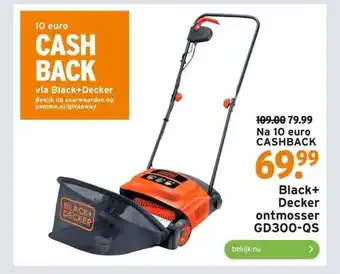 GAMMA Black+decker ontmosser gd300-qs aanbieding