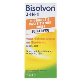 Coop Bisolvon 2-in-1 suikervrij siroop 120 ml aanbieding