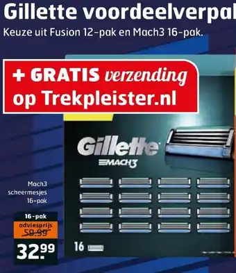 Trekpleister Gillette voordeelpakkingen 16 stuks aanbieding