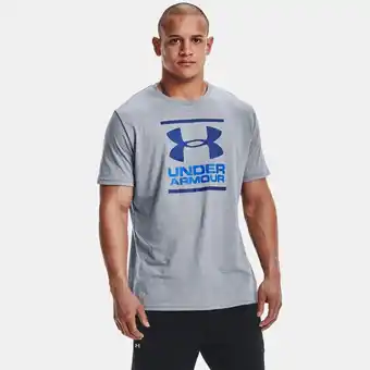 Under Armour T-shirt voor heren under armour gl foundation met korte mouwen staal light heather / versa blauw / american blauw xl aanbieding