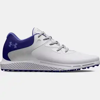 Under Armour Damesgolfschoenen under armour charged breathe 2 spikeless wit / metalen zilver / baja blauw 37.5 aanbieding