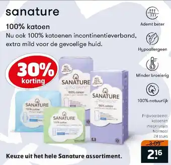 Trekpleister Sanature assortiment aanbieding