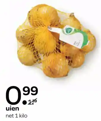 Spar Uien 1 kilo aanbieding