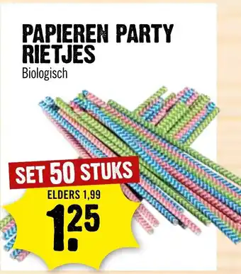 Dirck 3 Papieren Party rietjes 50st aanbieding