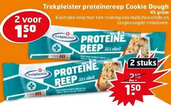 Trekpleister Trekpleister Proteїnereep Cookie Dough 2*45g aanbieding