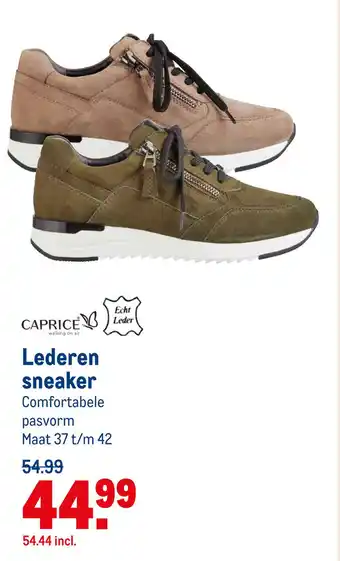 Makro Lederen sneaker aanbieding