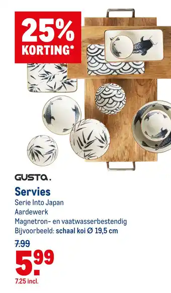 Makro Gusta. Servies aanbieding