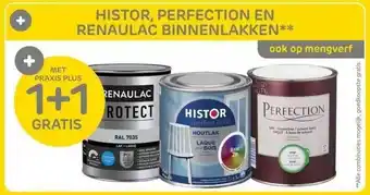 Praxis Histor, perfection en renaulac binnenlakken aanbieding