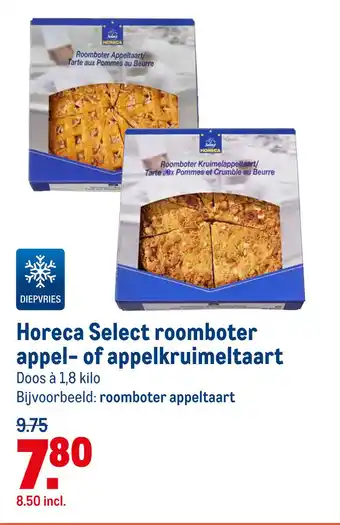 Makro Horeca Select roomboter appel- of appelkruimeltaart aanbieding