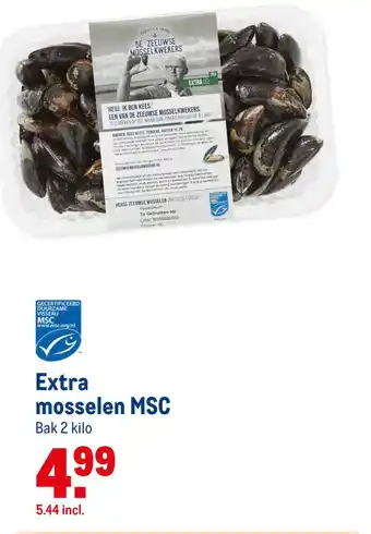 Makro Extra mosselen MSC aanbieding