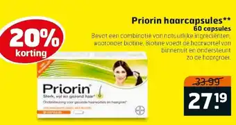 Trekpleister Priorin Haarcapsules 60st aanbieding