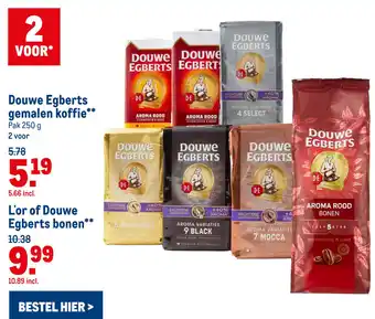 Makro Douwe Egberts gemalen koffie- aanbieding