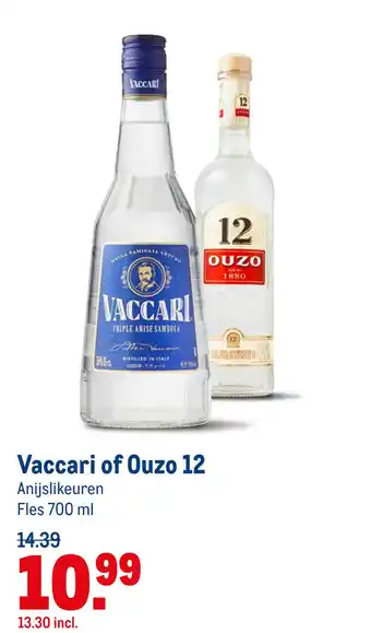 Makro Vaccari of Ouzo 12 aanbieding