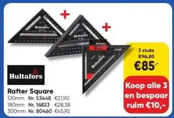 Toolstation Rafter square 120mm nr. 53448 €21,90 180mm nr. 16823 €28,38 300mm nr. 80460 €45,92 aanbieding