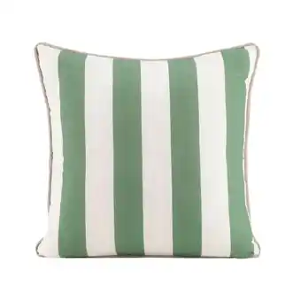 Leen Bakker Sierkussen jace - groen/wit - 45x45 cm aanbieding