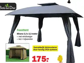 Van Cranenbroek Feesttent mirano 3.3 x 3.3 meter aanbieding