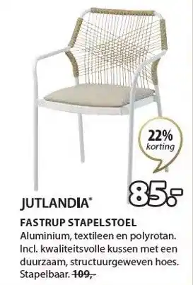 Jysk Jutlandia® fastrup stapelstoel aanbieding