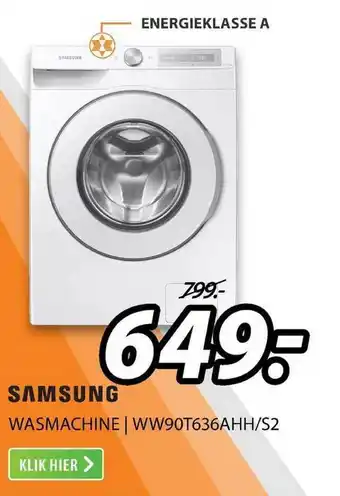 Expert Samsung wasmachine | WW90T636AHH-S2 aanbieding