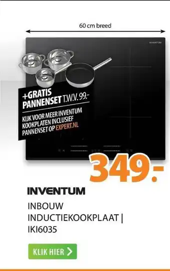 Expert Inventum inbouw inductiekookplaat | IKI6035 aanbieding