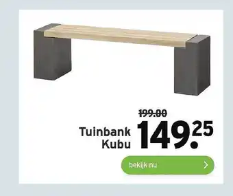 GAMMA Tuinbank kubu aanbieding