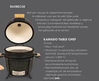 HANOS Kamado table chef aanbieding