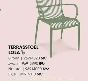 HANOS Terrasstoel lola aanbieding