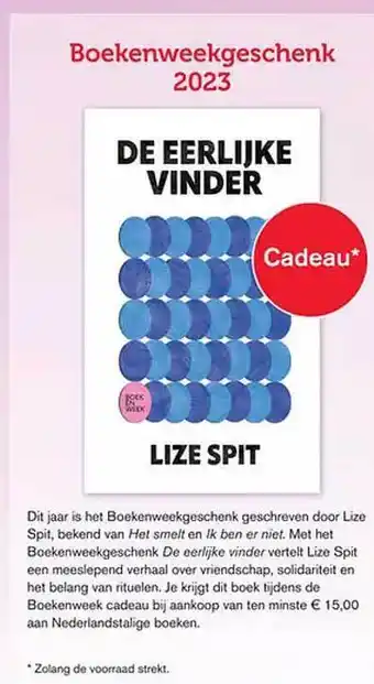 Libris De eerlijke vinder - lize spit - boekenweekgeschenk 2023 aanbieding