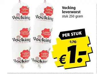 Boni Vocking leverworst 250gram aanbieding