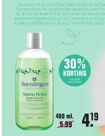 De Online Drogist Barnängen sauna relax 30% Korting 400ml aanbieding