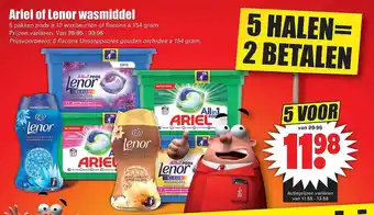 Dirk Ariel Of lenor wasmiddel aanbieding