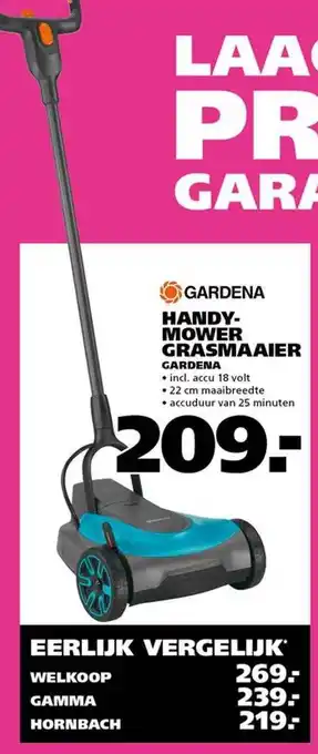 Ranzijn Gardena handymower grasmaaier aanbieding