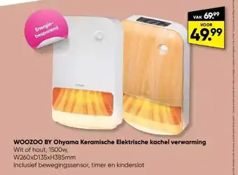 Big Bazar Woozoo by ohyama keramische elektrische kachel verwarming aanbieding