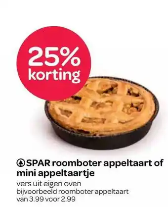 Spar Spar roomboter appeltaart of mini appeltaartje aanbieding