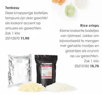 HANOS Tenkasu of rice crisps aanbieding