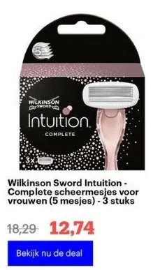 Bol.com Wilkinson sword intuition - complete scheermesjes voor vrouwen (5 mesjes) - 3 stuks aanbieding