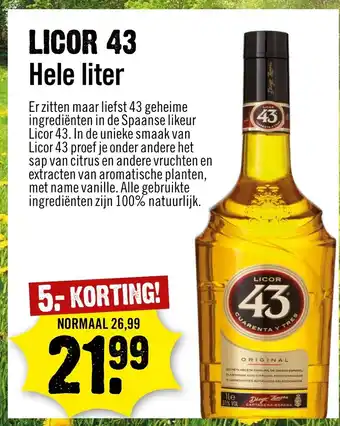 Dirck 3 Licor 43 hele liter aanbieding