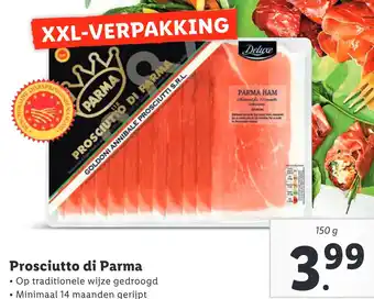 Lidl Prosciutto di parma 150g aanbieding