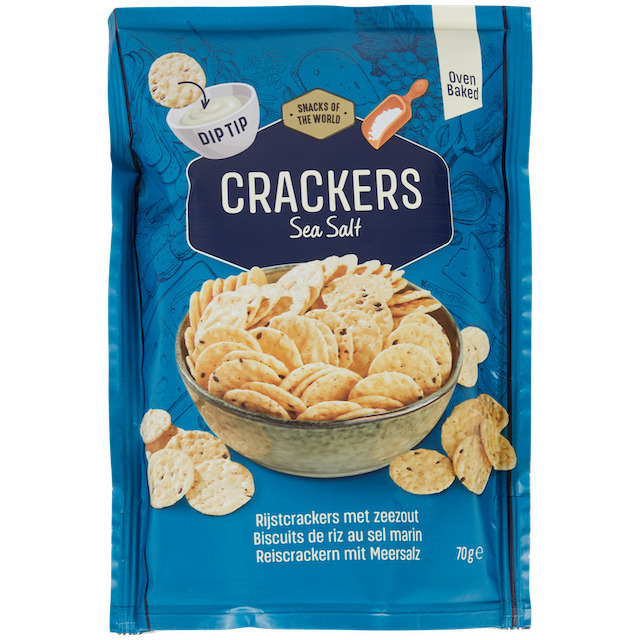 Snacks of the world crackers aanbieding bij Action